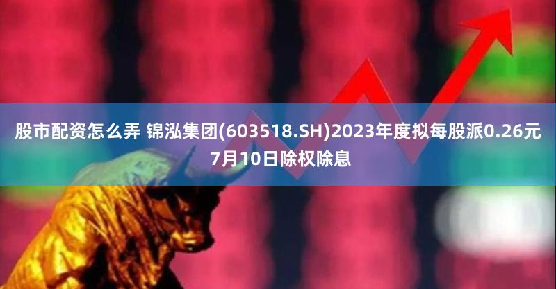 股市配资怎么弄 锦泓集团(603518.SH)2023年度拟每股派0.26元 7月10日除权除息